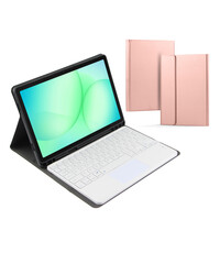 Ntech Ntech - Hoes Toetsenbord Geschikt voor Samsung Galaxy Tab A11 Plus Hoes Rose Goud