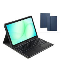 Ntech Ntech - Hoes Toetsenbord Geschikt voor Samsung Galaxy Tab A11 Plus Hoes Navy