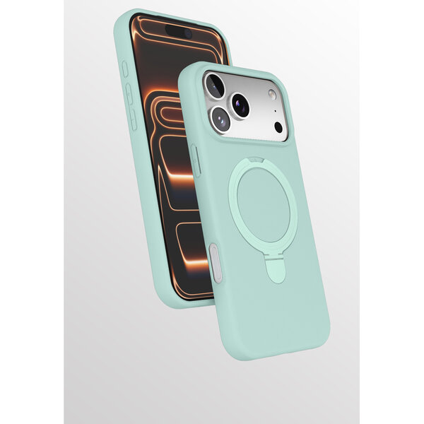 Ntech Hoesje Geschikt voor iPhone 17 Pro Max hoesje zacht siliconen Mint Groen - Liquid Backcover hoesje Geschikt voor Magsafe