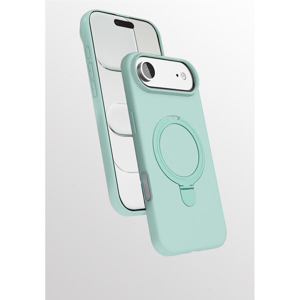 Ntech Hoesje Geschikt voor iPhone Air hoesje zacht siliconen Mint Groen - Liquid Backcover ring hoesje Geschikt voor Magsafe