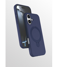 Ntech Hoesje Geschikt voor iPhone 17 hoesje zacht siliconen Navy