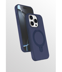 Ntech Hoesje Geschikt voor iPhone 15 Pro Max hoesje zacht siliconen Navy