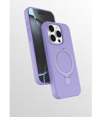 Ntech Hoesje Geschikt voor iPhone 15 Pro Max hoesje zacht siliconen Lila