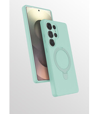 Ntech Hoesje Geschikt voor Samsung S25 Ultra hoesje zacht siliconen Mint Groen