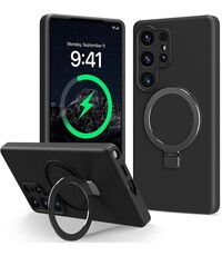 Ntech Hoesje Geschikt voor Samsung S25 Ultra hoesje zacht siliconen Zwart