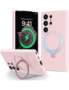 Ntech Hoesje Geschikt voor Samsung S25 Ultra hoesje zacht siliconen Licht Roze