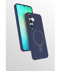 Ntech Hoesje Geschikt voor Samsung S25 / S24 hoesje zacht siliconen Navy