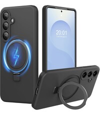 Ntech Hoesje Geschikt voor Samsung S25 FE hoesje zacht siliconen Zwart