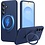 Ntech Hoesje Geschikt voor Samsung A36 hoesje zacht siliconen Navy - Liquid Backcover ring hoesje Geschikt voor Magsafe
