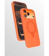 Ntech Hoesje Geschikt voor iPhone 17 Pro Max hoesje zacht siliconen Oranje