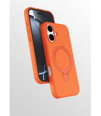 Ntech Hoesje Geschikt voor iPhone 17 hoesje zacht siliconen Oranje