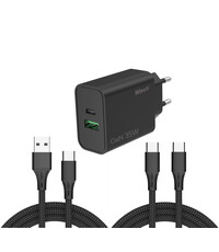 Ntech Ntech - USB C Adapter 35W - USB C Oplader Zwart
