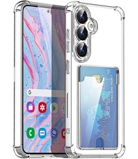 Ntech Transparant hoesje met Pasjeshouder geschikt voor Samsung Galaxy S25 FE