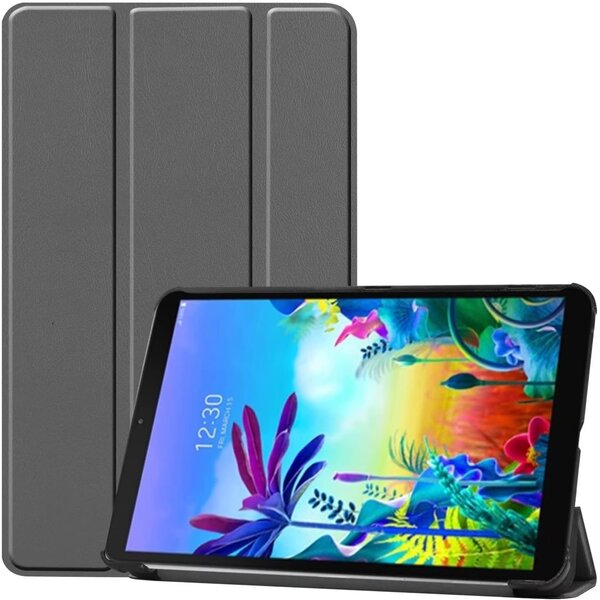 Ntech Hoes Geschikt voor Samsung Galaxy Tab A 10.1 2019 (T510)hoes Grijs - Smart Tri-Fold Bookcase