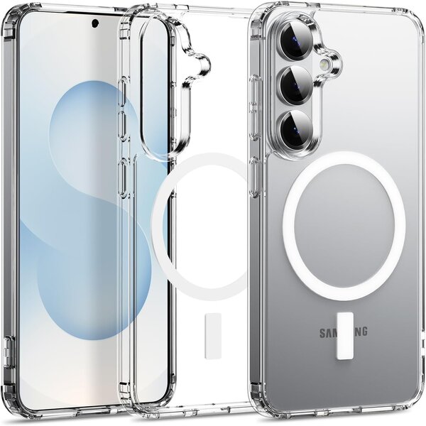 Ntech MagSafe hoesje Geschikt voor Samsung Galaxy S26 5G Transparant Shockproof Hoesje - Schokbestendig TPU hoesje Samsung S26