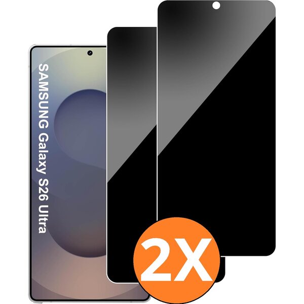 Ntech Screenprotector - Geschikt voor Samsung S26 Ultra Screenprotector Privacy Bescherm Glas  - 2 Stuks - Screenprotector Geschikt voor Samsung Galaxy S26 Ultra 5G Privacy Screenprotector Tempered Glass