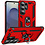 Ntech Hoesje Geschikt voor Samsung Galaxy S26 Ultra hoesje Rood - Hybrid Armor Anti-Shock hoesje  - Galaxy S26 Ultra  5G Hoesje kickstand Ring houder cover TPU backcover hoesje
