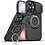 Ntech Hoesje Geschikt voor iPhone 17 hoesje Zwart - Shock Hybrid Armor Hoes met Kickstand Ring en Camera Bescherming - Geschikt voor MagSafe