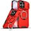 Ntech Hoesje Geschikt voor iPhone 17 hoesje Rood - Shock Hybrid Armor Hoes met Kickstand Ring en Camera Bescherming - Geschikt voor MagSafe