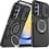 Ntech Hoesje Geschikt voor Samsung Galaxy A55 hoesje Zwart - Galaxy A35 Shock Hybrid Armor Hoes met Kickstand Ring en Camera Bescherming - Geschikt voor MagSafe