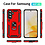 Ntech Hoesje Geschikt voor Samsung Galaxy A57 4G / 5G Hoesje Rood Anti-Shock Hybrid Armor hoesje Met Draaibare Ring Houder - Samsung A57 Screenprotector 2 pack