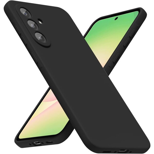 Ntech Hoesje geschikt voor Samsung Galaxy A57 5G hoesje Siliconen cover Zwart backcover