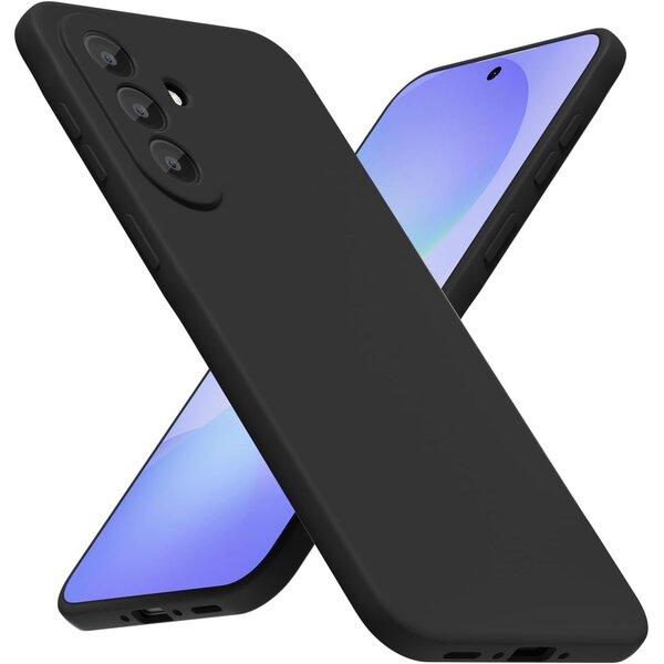 Ntech Hoesje geschikt voor Samsung Galaxy A37 5G hoesje Siliconen cover Zwart backcover