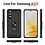 Ntech Hoesje Geschikt voor Samsung Galaxy A37 5G Hoesje Zwart Anti-Shock Hybrid Armor hoesje Met Draaibare Ring Houder - Samsung A37 Screenprotector 2 pack