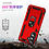 Ntech Hoesje Geschikt voor Samsung Galaxy A37 5G Hoesje Rood - Anti-Shock Hybrid Armor hoesje Met Draaibare Ring Houder - Samsung A37 Screenprotector 2 pack