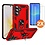Ntech Hoesje Geschikt voor Samsung Galaxy A37 5G Hoesje Rood - Anti-Shock Hybrid Armor hoesje Met Draaibare Ring Houder - Samsung A37 Screenprotector 2 pack