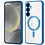 Ntech Hoesje Geschikt voor Samsung Galaxy S25 FE hoesje backcover Blauw – Geschikt voor Magsafe Lens beschermer – Transparant