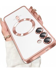 Ntech Hoesje Geschikt voor Samsung Galaxy S26 hoesje backcover Rose Goud