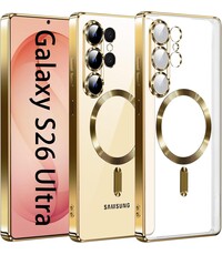 Ntech Hoesje Geschikt voor Samsung Galaxy S26 Ultra hoesje backcover Goud