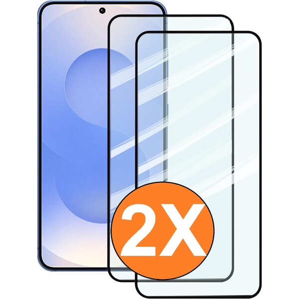 Ntech Full Cover Screenprotector Geschikt voor Samsung Galaxy S26 5G Zwart 2 pack - Volledige Beschermglas Tempered Glass