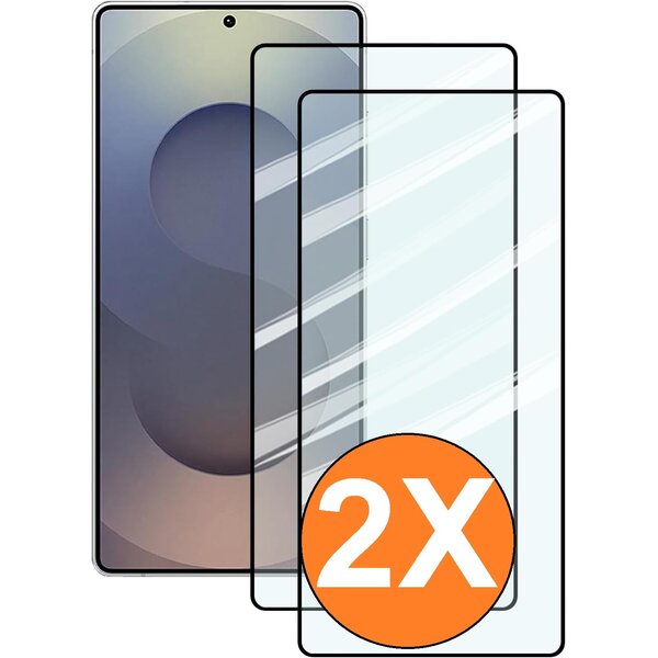 Ntech Full Cover Screenprotector Geschikt voor Samsung Galaxy S26 Ultra 5G Zwart 2 pack - Volledige Beschermglas Tempered Glass