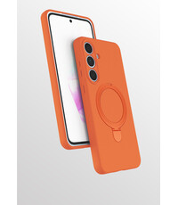 Ntech Hoesje Geschikt voor Samsung S26 Plus hoesje zacht siliconen Oranje