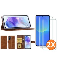 Ntech Hoesje geschikt voor Samsung Galaxy A37 5G hoesje Bruin