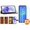 Ntech Hoesje geschikt voor Samsung Galaxy A37 5G hoesje Bruin pasjeshouder telefoon hoes - Met screenprotector tempered glass voor Galaxy A37 5G - 2x