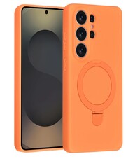 Ntech Hoesje Geschikt voor Samsung S26 Ultra hoesje zacht siliconen Oranje