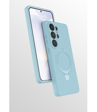 Ntech Hoesje Geschikt voor Samsung S26 Ultra hoesje zacht siliconen Lake Blauw