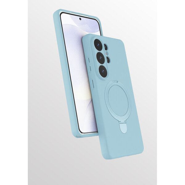 Ntech Hoesje Geschikt voor Samsung S26 Ultra hoesje zacht siliconen Lake Blauw - Liquid Backcover ring hoesje Geschikt voor Magsafe hoesje