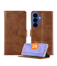 Ntech Hoesje geschikt voor Samsung Galaxy S26 5G hoesje Bruin