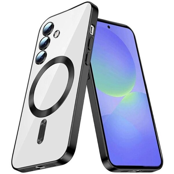 Ntech Hoesje Geschikt voor Samsung A56 / A36 Hoesje Zwart - Geschikt voor MagSafeTelefoonhoesje - soft siliconen Backcover