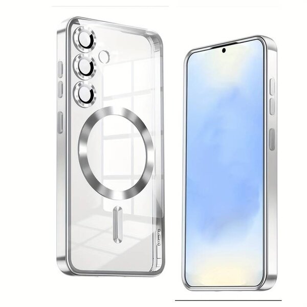 Ntech Hoesje Geschikt voor Samsung A56 / A36 Hoesje Zliver - Geschikt voor MagSafeTelefoonhoesje - soft siliconen Backcover