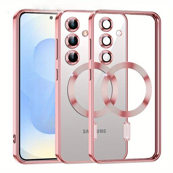 Ntech Hoesje Geschikt voor Samsung Galaxy A17 Hoesje Rose Goud - Geschikt voor MagSafeTelefoonhoesje - soft siliconen Backcover