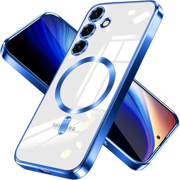 Ntech Hoesje Geschikt voor Samsung Galaxy A17 Hoesje Blauw - Geschikt voor MagSafeTelefoonhoesje - soft siliconen Backcover