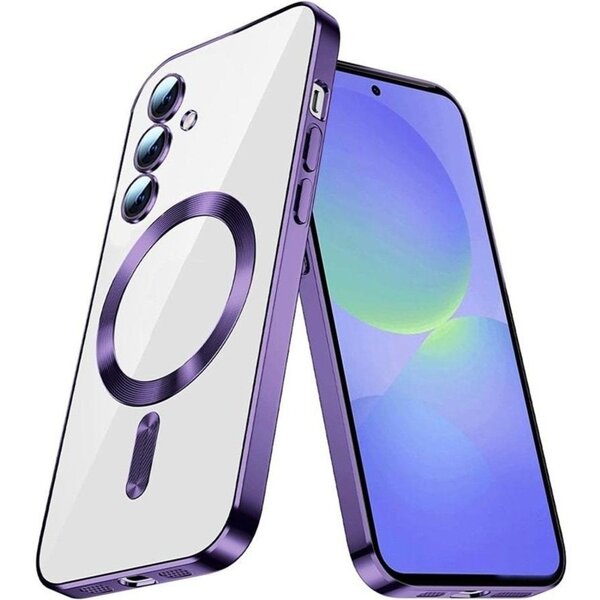 Ntech Hoesje Geschikt voor Samsung Galaxy A07 Hoesje Paars - Geschikt voor MagSafeTelefoonhoesje - soft siliconen Backcover