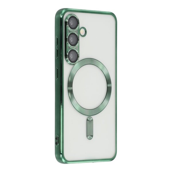 Ntech Hoesje Geschikt voor Samsung Galaxy S26 Plus hoesje backcover Groen – Geschikt voor Magsafe Lens beschermer – Transparant