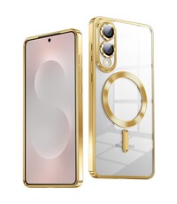 Ntech Hoesje Geschikt voor Samsung S25 Edge Hoesje Goud