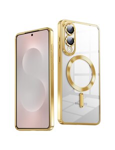 Ntech Hoesje Geschikt voor Samsung S25 Edge Hoesje Goud